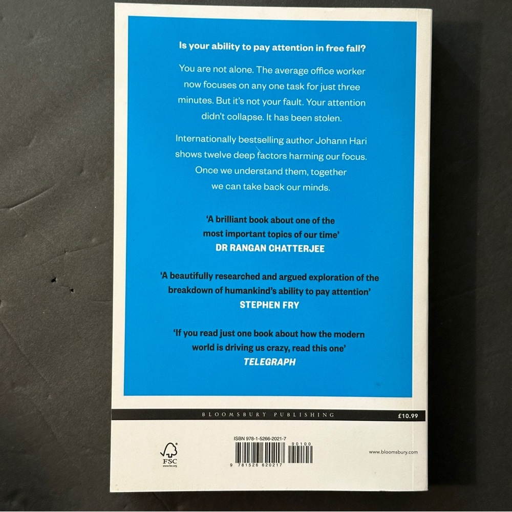 Stolen Focus by Johann Hari | Social Science | Paperback Book - Picture 2 of 9